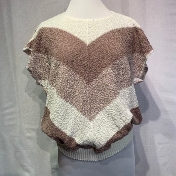 Centennial Knits Ltd vintage 80s Chevron short sleeve dolman sweater ***medium - Picture 1 of 10